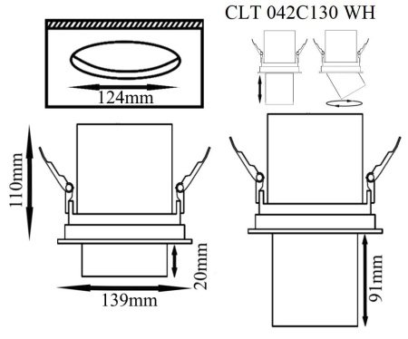 ✔️Спот Crystal Lux CLT 042C130 WH купить за 36 100 тенге в Казахстане г. Астане, Алмате, Караганде