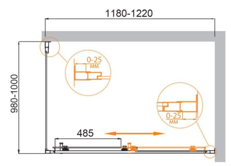 ✔️Душевой уголок Cezares Molveno MOLVENO-AH-11-120/100-C-Cr-IV купить за 362 400 тенге в Казахстане г. Астане, Алмате, Караганде