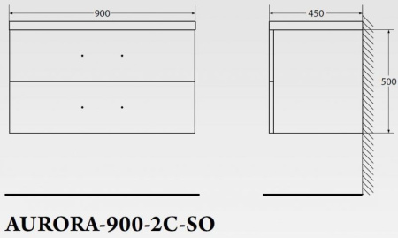 ✔️Тумба с раковиной подвесная BelBagno AURORA AURORA-900-2C-SO-BO купить за 187 500 тенге в Казахстане г. Астане, Алмате, Караганде