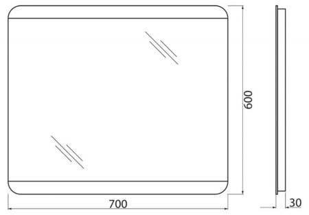 ✔️Зеркало  BelBagno  SPC-CEZ-700-600-LED-BTN купить за 63 300 тенге в Казахстане г. Астане, Алмате, Караганде