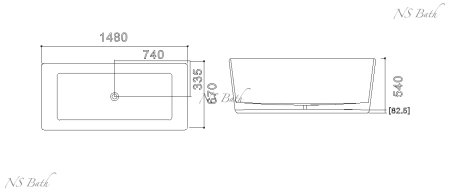 ✔️Ванна NS Bath NSB-14670 купить за 2 367 100 тенге в Казахстане г. Астане, Алмате, Караганде