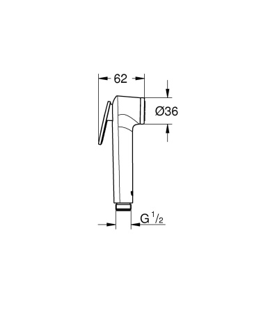 ✔️Гигиенический душ Grohe Tempesta 27512001 купить за 10 600 тенге в Казахстане г. Астане, Алмате, Караганде