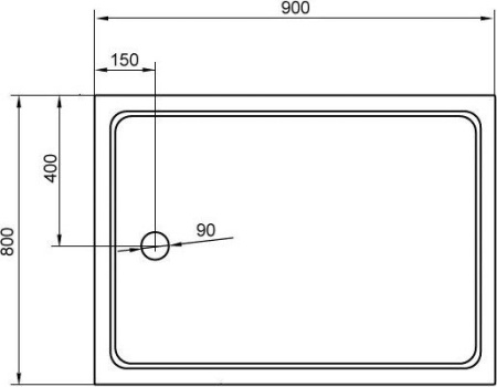 ✔️Поддон акриловый Cezares TRAY-A-AH-90/80-15-W  купить за 134 000 тенге в Казахстане г. Астане, Алмате, Караганде