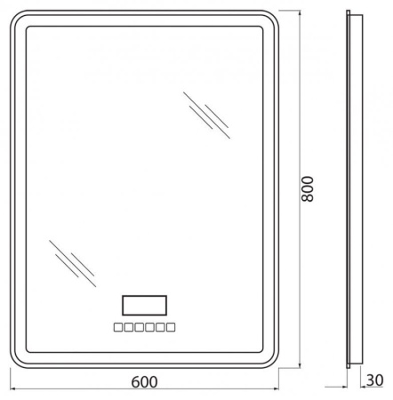 ✔️Зеркало  BelBagno  SPC-MAR-600-800-LED-TCH-RAD купить за 156 200 тенге в Казахстане г. Астане, Алмате, Караганде