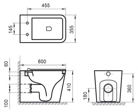 ✔️Унитаз приставной BelBagno  Ardente-R BB003CBR купить за 127 100 тенге в Казахстане г. Астане, Алмате, Караганде