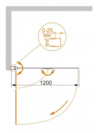 ✔️Шторка на ванну Cezares Eco ECO-O-V-21-120/140-C-Cr купить за 153 500 тенге в Казахстане г. Астане, Алмате, Караганде