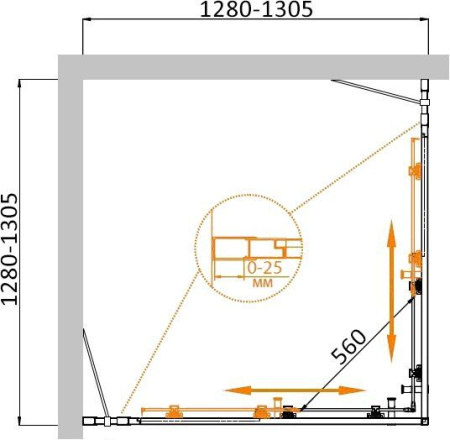 ✔️Душевой уголок Cezares Molveno MOLVENO-A-22-100+30-C-Cr-IV купить за 484 900 тенге в Казахстане г. Астане, Алмате, Караганде