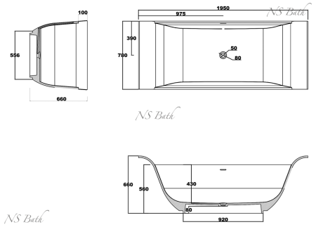 ✔️Ванна NS Bath NSB-19780 купить за 3 204 600 тенге в Казахстане г. Астане, Алмате, Караганде