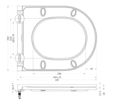 ✔️Сиденье дюропласт Cezares CZR-870-SC купить за 22 900 тенге в Казахстане г. Астане, Алмате, Караганде