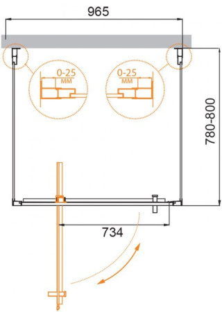 ✔️Душевой уголок Cezares Molveno MOLVENO-BA2-100/80-C-Cr-IV купить за 439 600 тенге в Казахстане г. Астане, Алмате, Караганде