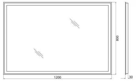 ✔️Зеркало  BelBagno  SPC-GRT-1200-800-LED-BTN купить за 104 700 тенге в Казахстане г. Астане, Алмате, Караганде