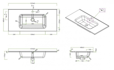 ✔️Раковина BelBagno PIETRA BB1000ETL купить за 105 400 тенге в Казахстане г. Астане, Алмате, Караганде