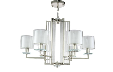 ✔️Люстра Crystal Lux NICOLAS SP-PL6 NICKEL/WHITE купить за 229 400 тенге в Казахстане г. Астане, Алмате, Караганде