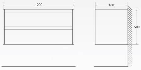 ✔️Тумба с раковиной подвесная BelBagno KRAFT KRAFT-1200-2C-SO-RT купить за 252 400 тенге в Казахстане г. Астане, Алмате, Караганде