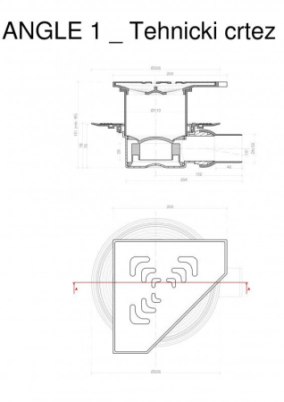 ✔️Угловой трап PESTAN Confluo Standard Angle 13000013 купить за 32 600 тенге в Казахстане г. Астане, Алмате, Караганде