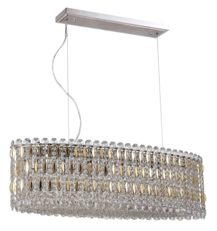 ✔️Подвесной светильник Crystal Lux LIRICA SP10 L900 CHROME/GOLD-TRANSPARENT купить за 459 500 тенге в Казахстане г. Астане, Алмате, Караганде