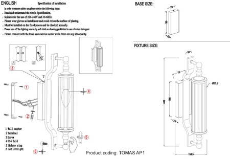 ✔️Бра Crystal Lux TOMAS AP1 GOLD купить за 74 600 тенге в Казахстане г. Астане, Алмате, Караганде