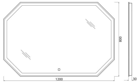 ✔️Зеркало  BelBagno  SPC-OTT-1200-800-LED-TCH купить за 115 400 тенге в Казахстане г. Астане, Алмате, Караганде