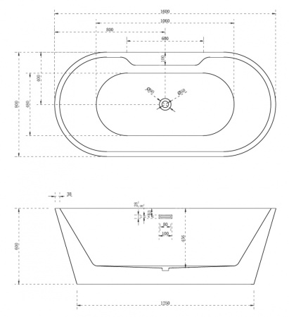 ✔️Акриловая ванна  ABBER AB9299-1.6 купить за 502 000 тенге в Казахстане г. Астане, Алмате, Караганде