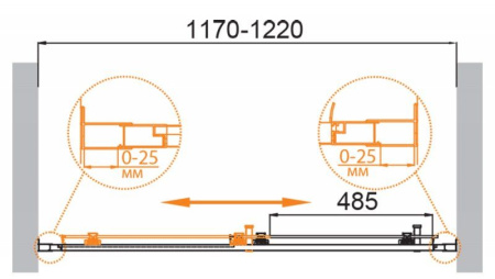 ✔️Душевая дверь в нишу Cezares Molveno MOLVENO-BF-1-120-P-Cr купить за 229 900 тенге в Казахстане г. Астане, Алмате, Караганде