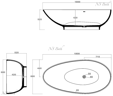 ✔️Ванна NS Bath NSB-18880 купить за 2 767 600 тенге в Казахстане г. Астане, Алмате, Караганде