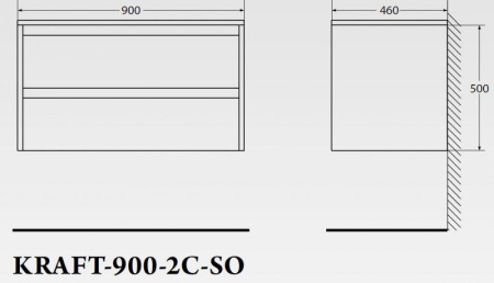 ✔️Тумба с раковиной подвесная BelBagno KRAFT KRAFT-900-2C-SO-PP купить за 222 900 тенге в Казахстане г. Астане, Алмате, Караганде