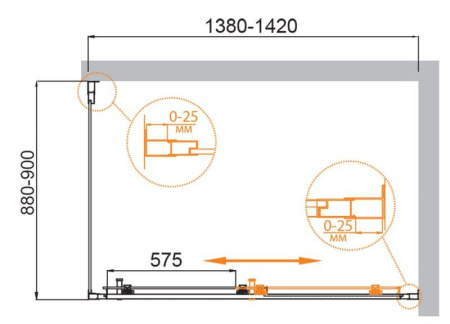 ✔️Душевой уголок Cezares Molveno MOLVENO-AH-11-140/90-C-Cr-IV купить за 381 400 тенге в Казахстане г. Астане, Алмате, Караганде