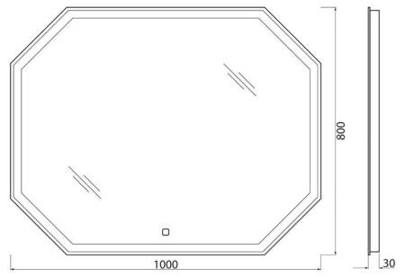 ✔️Зеркало  BelBagno  SPC-OTT-1000-800-LED-TCH купить за 98 800 тенге в Казахстане г. Астане, Алмате, Караганде