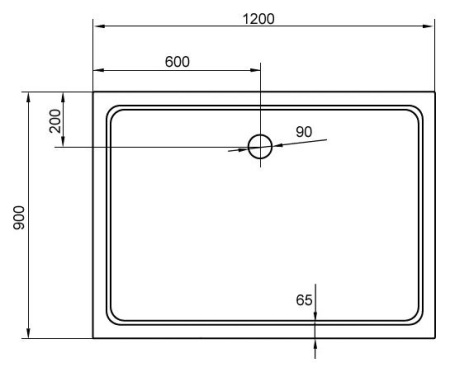 ✔️Поддон из стеклокомпозита Cezares TRAY-M-AH-120/90-35-W  купить за 107 100 тенге в Казахстане г. Астане, Алмате, Караганде