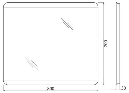 ✔️Зеркало  BelBagno  SPC-CEZ-800-700-LED-BTN купить за 72 400 тенге в Казахстане г. Астане, Алмате, Караганде