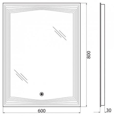 ✔️Зеркало  BelBagno  SPC-LNS-600-800-LED-TCH купить за 82 100 тенге в Казахстане г. Астане, Алмате, Караганде