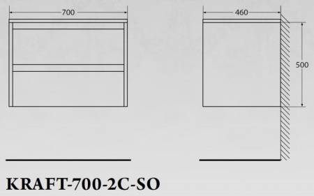 ✔️Тумба с раковиной подвесная BelBagno KRAFT KRAFT-700-2C-SO-BO купить за 168 500 тенге в Казахстане г. Астане, Алмате, Караганде