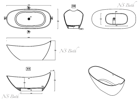 ✔️Ванна NS Bath NSB-18800 купить за 3 350 300 тенге в Казахстане г. Астане, Алмате, Караганде