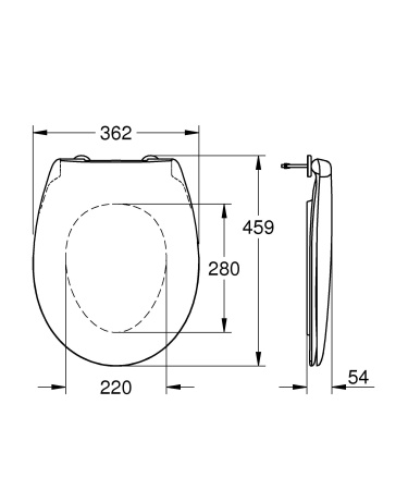 ✔️Сиденье для унитаза Grohe Bau Ceramic 39493000 купить за 45 800 тенге в Казахстане г. Астане, Алмате, Караганде