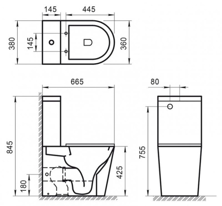 ✔️Унитаз-компакт безободковый BelBagno Sfera-R BB2141CPR купить за 120 200 тенге в Казахстане г. Астане, Алмате, Караганде