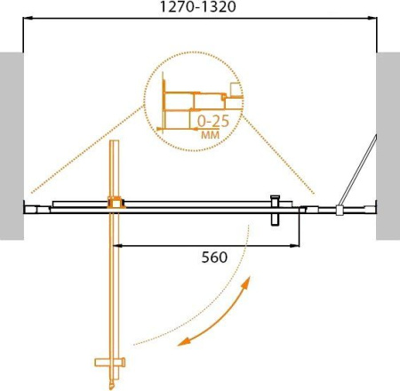 ✔️Душевая дверь в нишу Cezares Molveno MOLVENO-BA-11-100+30-C-Cr-IV купить за 305 400 тенге в Казахстане г. Астане, Алмате, Караганде