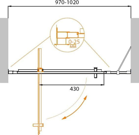 ✔️Душевая дверь в нишу Cezares Molveno MOLVENO-BA-11-70+30-C-Cr-IV купить за 279 800 тенге в Казахстане г. Астане, Алмате, Караганде