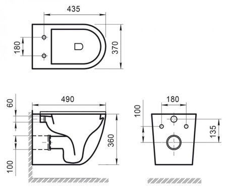 ✔️Подвесной унитаз BelBagno Sfera-R BB046CHR купить за 103 100 тенге в Казахстане г. Астане, Алмате, Караганде