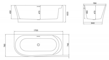 ✔️Акриловая ванна BelBagno BB410-1700-780-R купить за 611 000 тенге в Казахстане г. Астане, Алмате, Караганде