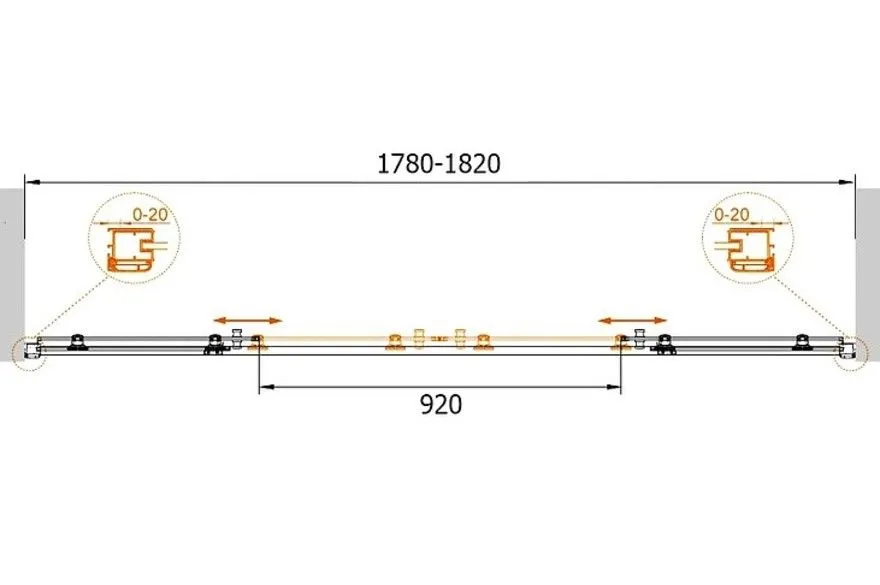 ✔️Душевая дверь в нишу Cezares Anima ANIMA-W-BF-2-170-C-Cr купить за 340 600 тенге в Казахстане г. Астане, Алмате, Караганде