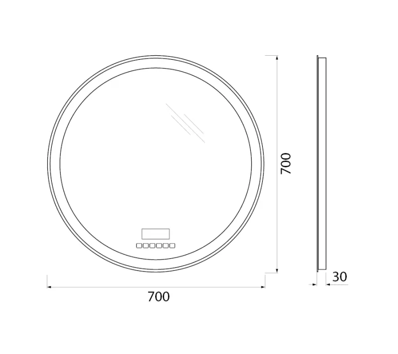 ✔️Зеркало  BelBagno  SPC-RNG-700-LED-TCH-RAD купить за 156 600 тенге в Казахстане г. Астане, Алмате, Караганде