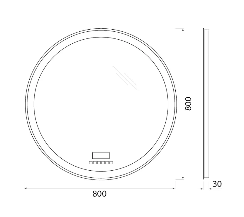 ✔️Зеркало  BelBagno  SPC-RNG-800-LED-TCH-RAD купить за 165 900 тенге в Казахстане г. Астане, Алмате, Караганде