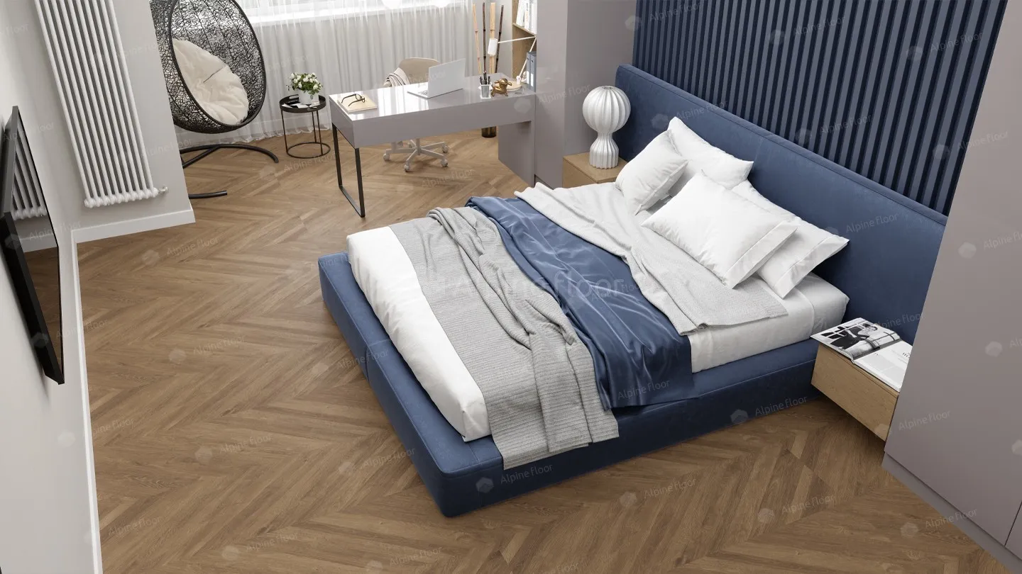 ✔️Виниловый пол Alpine Floor EASY LINE ЕСО 3-25 Французская Ёлочка купить за 11 300 тенге в Казахстане г. Астане, Алмате, Караганде