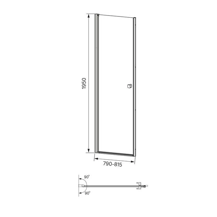 ✔️Душевая дверь в нишу IDDIS RAY6CP8i69 80 см купить за 130 200 тенге в Казахстане г. Астане, Алмате, Караганде