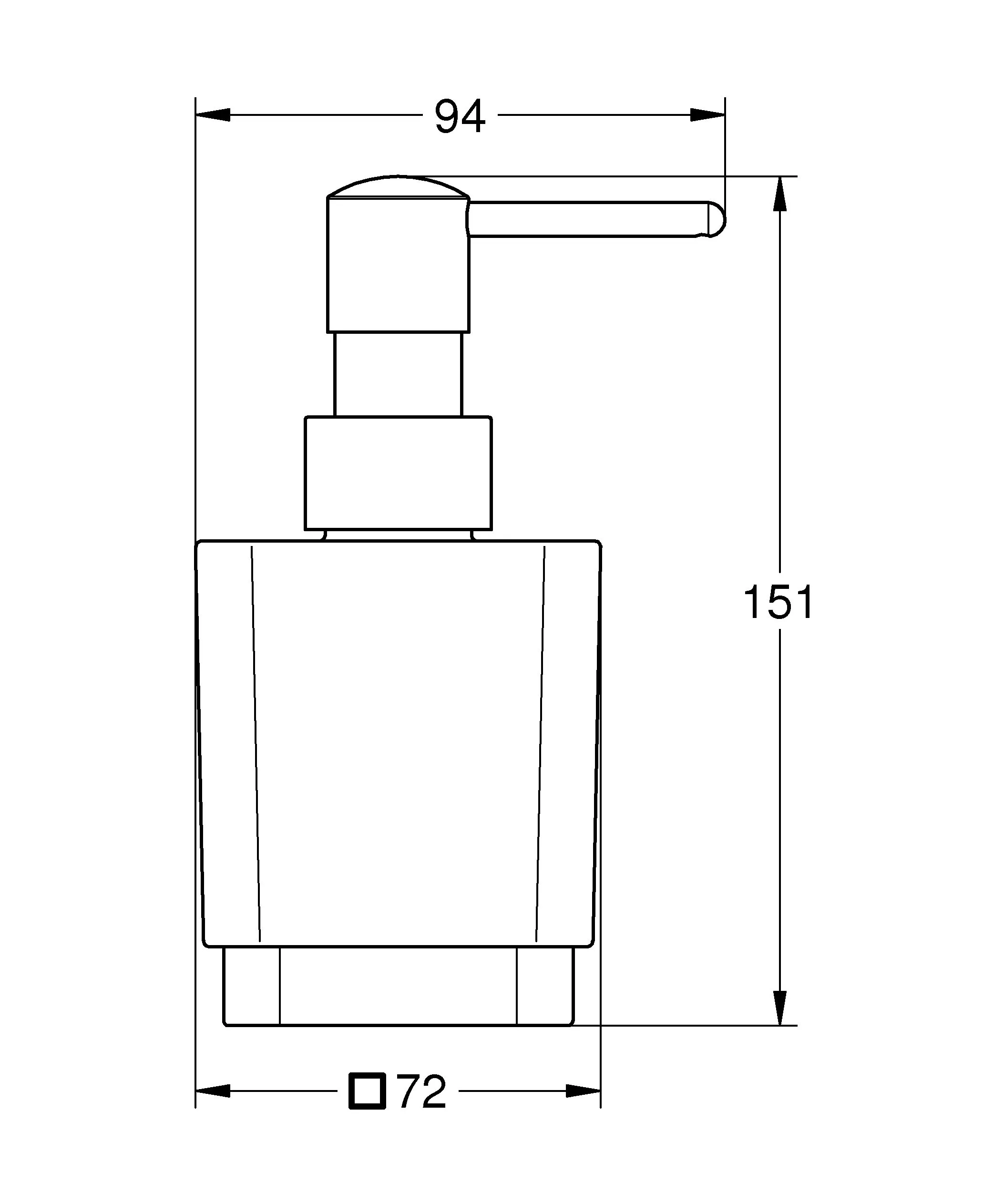 ✔️Дозатор для жидкого мыла подвесной Grohe Selection Cube 40805000 купить за 38 400 тенге в Казахстане г. Астане, Алмате, Караганде