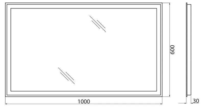 ✔️Зеркало  BelBagno  SPC-GRT-1000-600-LED-BTN купить за 77 700 тенге в Казахстане г. Астане, Алмате, Караганде