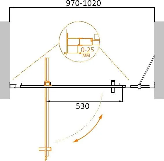 ✔️Душевая дверь в нишу Cezares Molveno MOLVENO-BA-11-80+20-C-Cr-IV купить за 278 500 тенге в Казахстане г. Астане, Алмате, Караганде