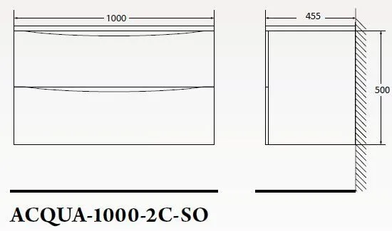 ✔️Тумба с раковиной подвесная BelBagno ACQUA ACQUA-1000-2C-SO-BL купить за 257 600 тенге в Казахстане г. Астане, Алмате, Караганде