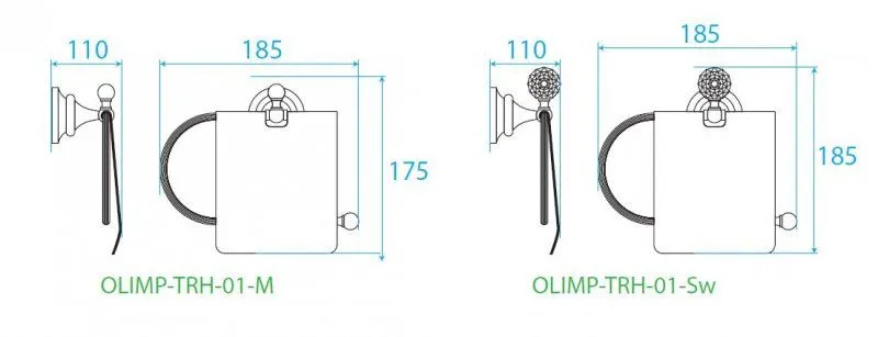 ✔️Держатель для туалетной бумаги Cezares Olimp OLIMP-TRH-02-M купить за 65 500 тенге в Казахстане г. Астане, Алмате, Караганде