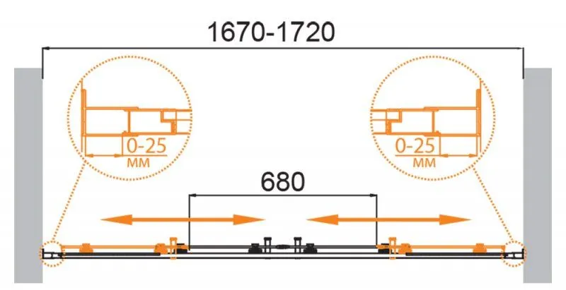 ✔️Душевая дверь в нишу Cezares Molveno MOLVENO-BF-2-170-C-Cr-IV купить за 300 100 тенге в Казахстане г. Астане, Алмате, Караганде